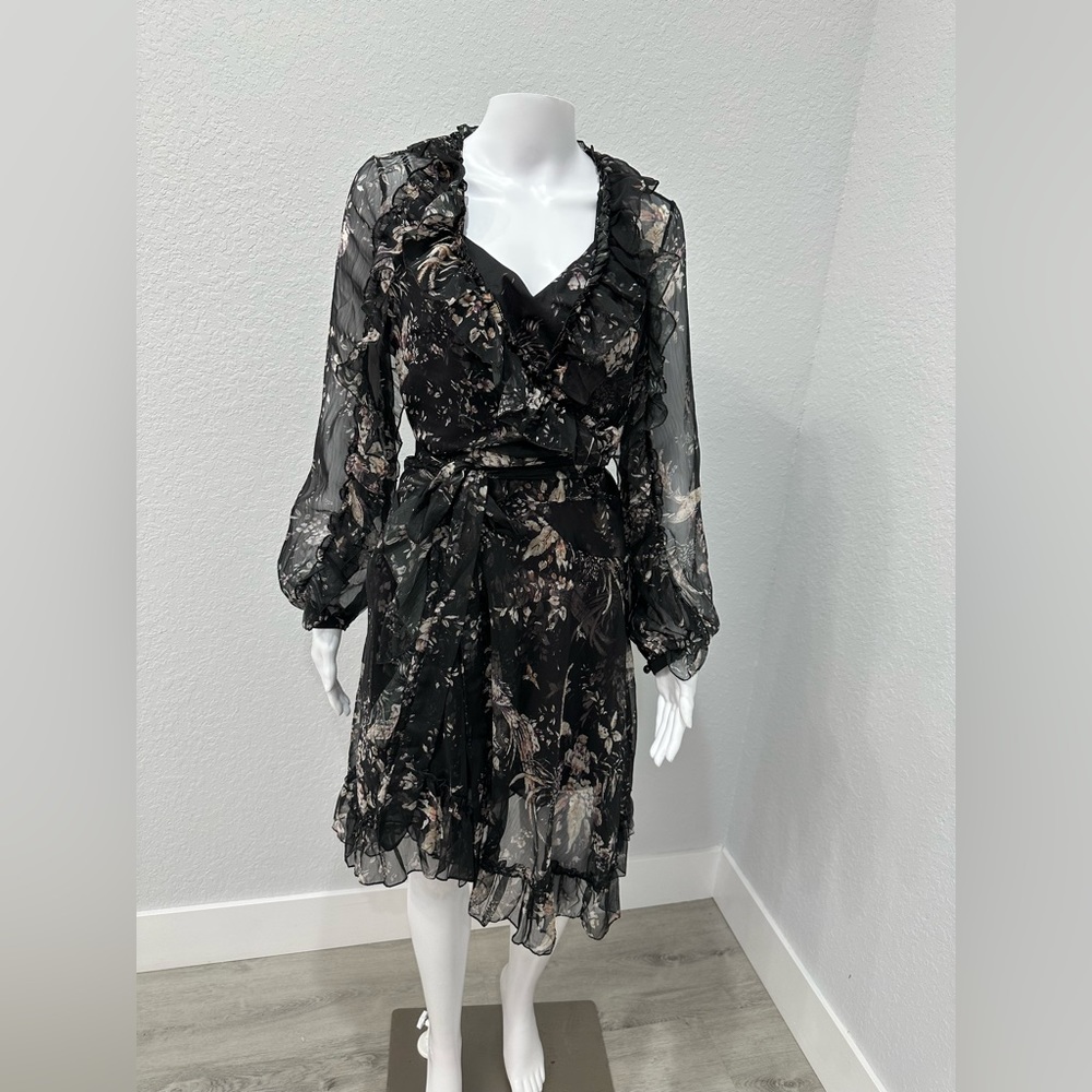 Zimmermann Feathery Maple Silk Dress size 1 small